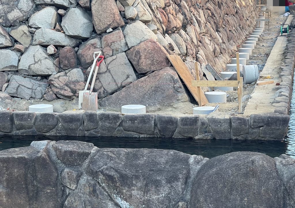福山城公園噴水広場石垣夜間景観証明設置工事