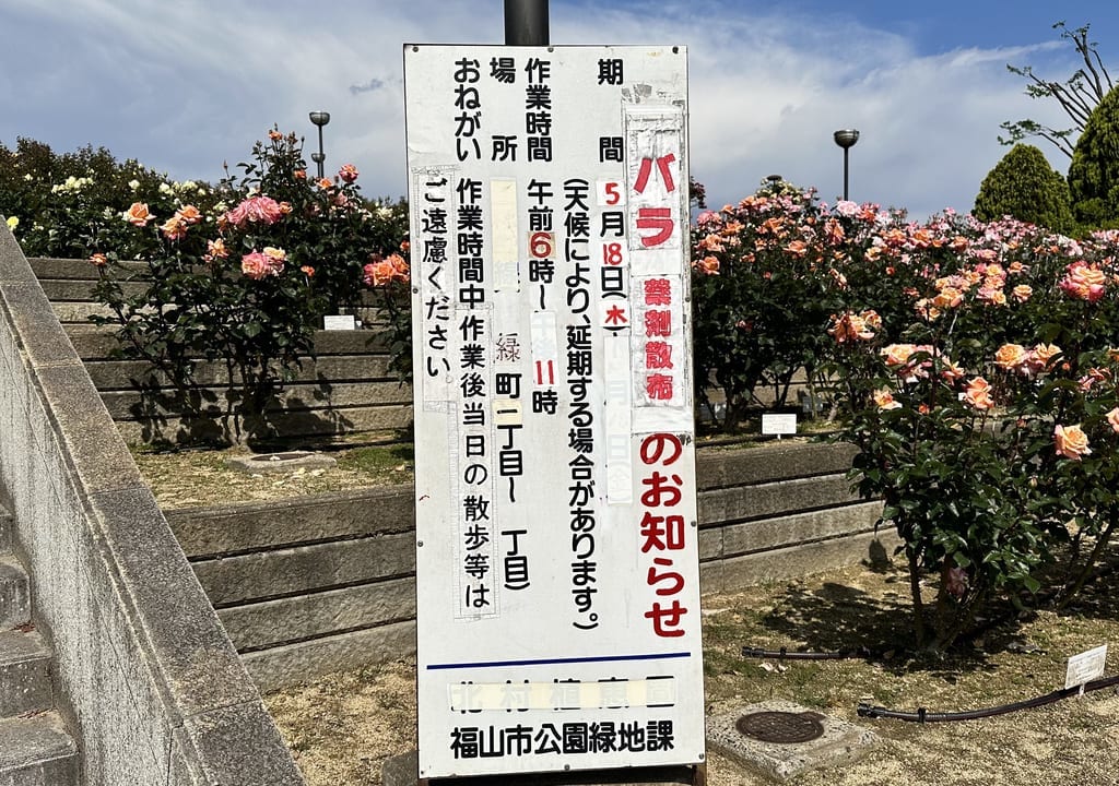 バラ薬剤散布