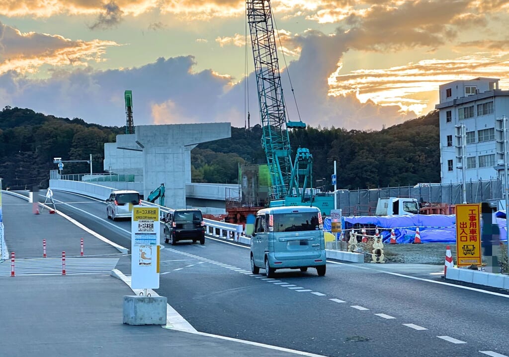 福山沼隈線道路改良工事