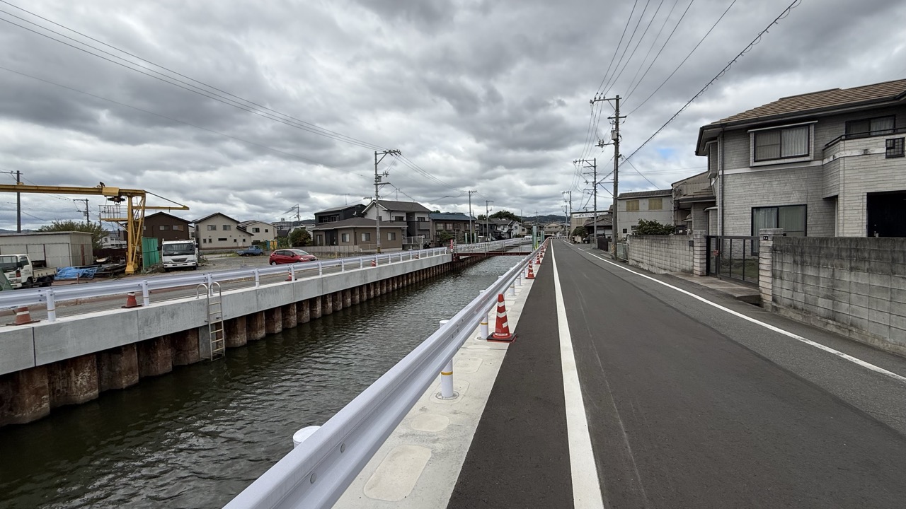 浸水被害を防ぐための河川改修工事